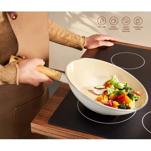 Emsan Swiss Crystal 28 cm Wok Tava